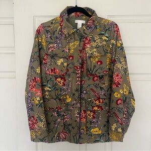 H&M Floral Utility Jacket Women’s Size 8